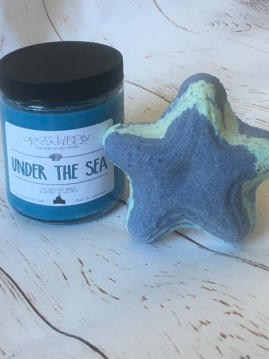 Under The Sea - The Little Mermaid Inspired Candle & Bath Bomb Set