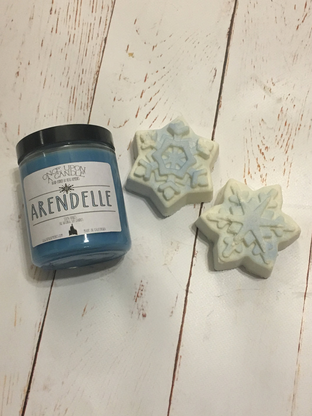 Frozen Inspired Candle & Bath Bomb Set - Arendelle Candle - Anna & Elsa Gift